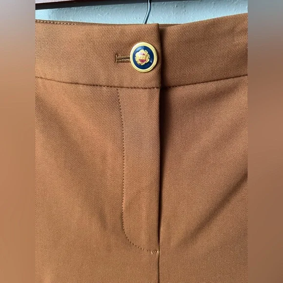 New VERONICA BEARD Arte Slit Flare Pants in Dark Ochre Size 4 - Picture 6 of 14